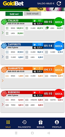 Goldbet bingo